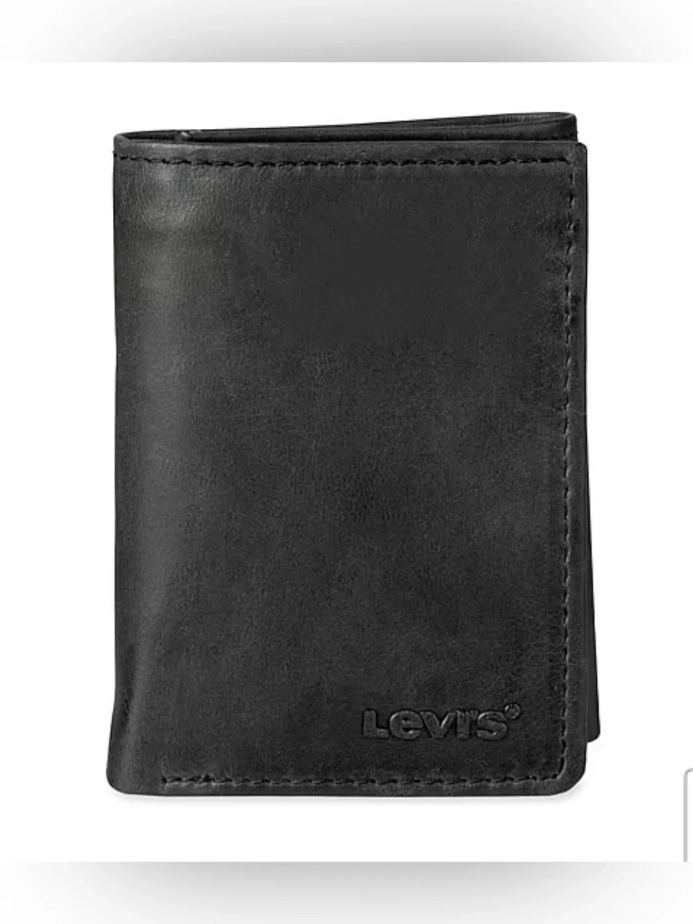 Levi's Black Leather Trifold Wallet